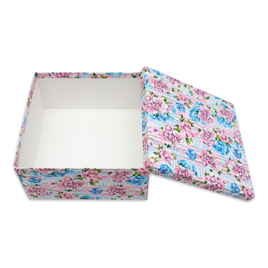 Коробка подарочная 15,5 х 15,5 х 9 см Miland Фиолетовые цветы
