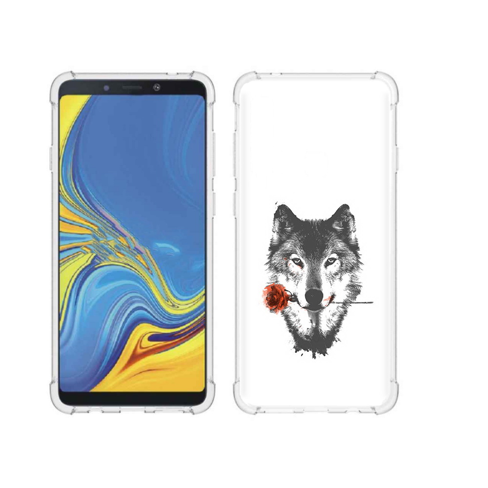 

Чехол MyPads Tocco для Samsung Galaxy A9 волк с розой (PT118683.560.270), Прозрачный, Tocco