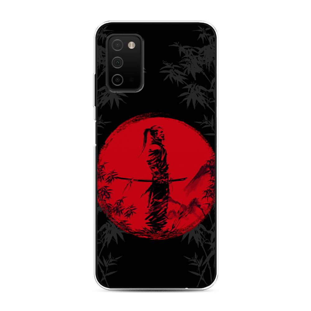 

Чехол на Samsung Galaxy A03s "Самурай на красном фоне", Черный;красный;серый, 2103250-4