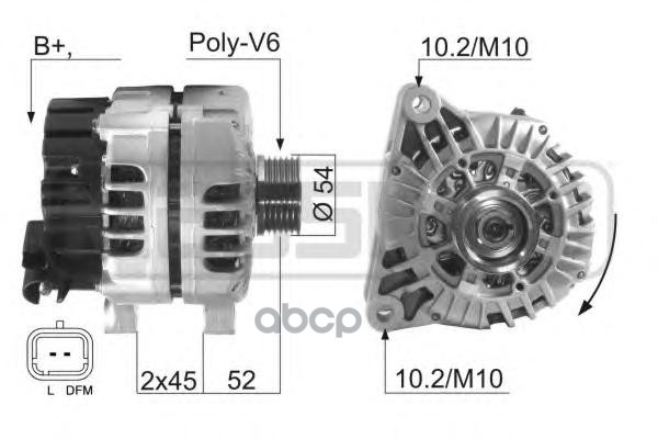 

Генератор Era 210604 210604 Citroen C4, Peugeot 307/407 1.4-2.0 Era арт. 210604