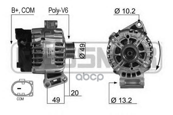 

Генератор ERA для Ford Focus III 120A 210430