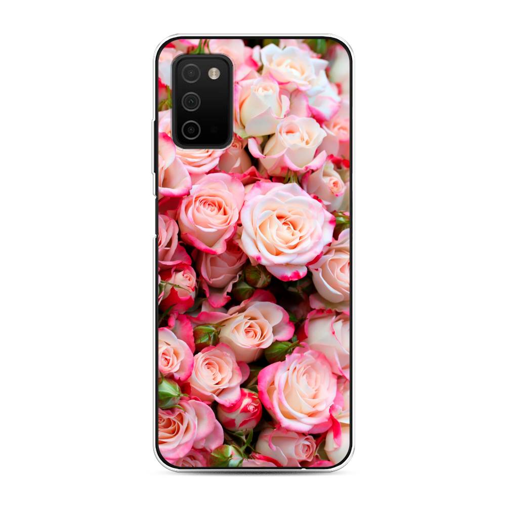 

Чехол на Samsung Galaxy A03s "Много роз", Розовый, 2103250-2