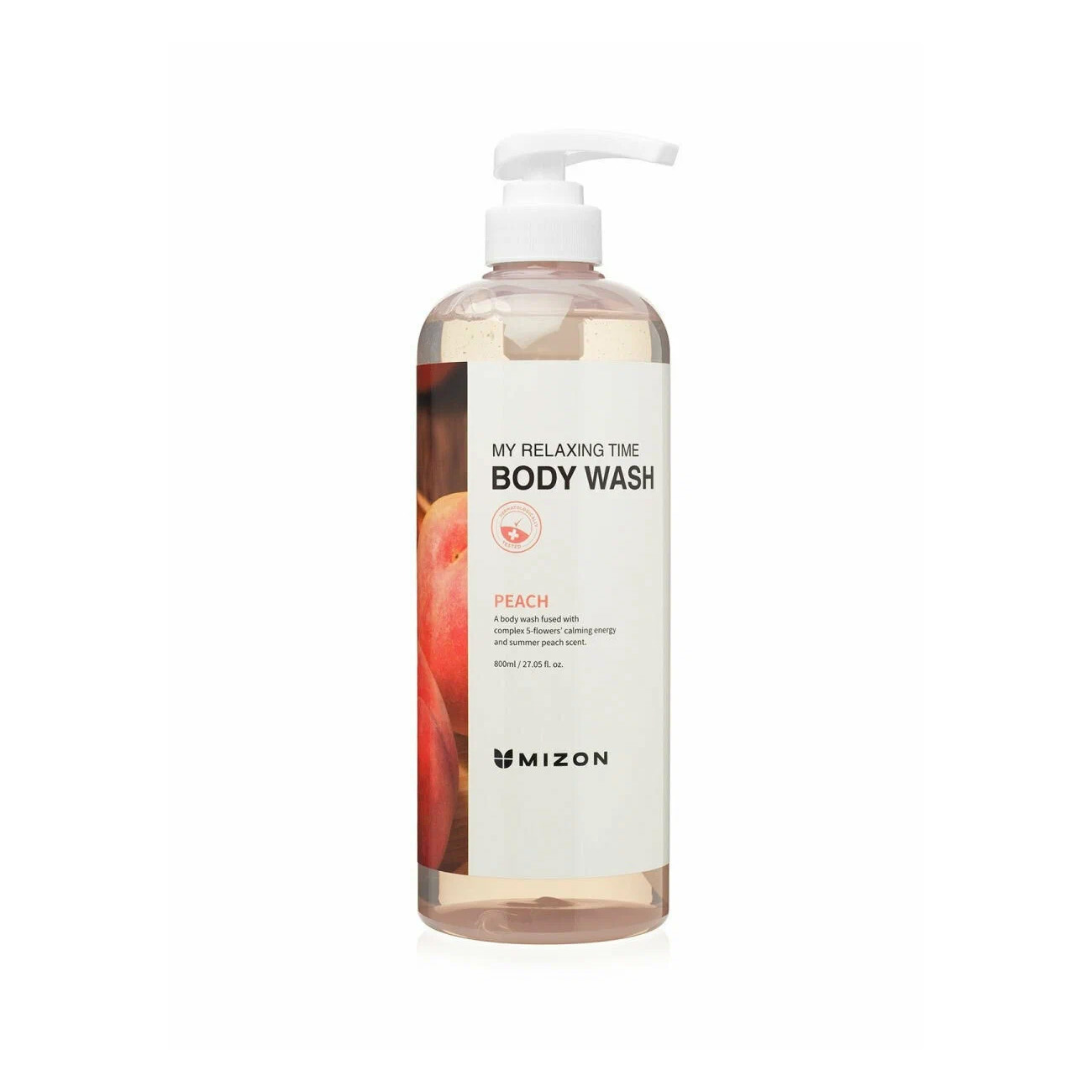 Гель для душа MIZONс экстактом персика,  MY RELAXING TIME BODY WASH [PEACH], 800мл расслабляющий гель для ног с охлаждающим эффектом fresh relaxing gel