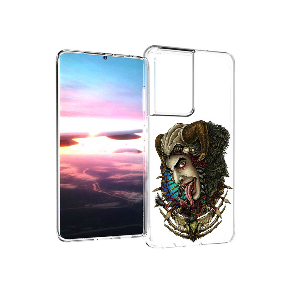 

Чехол MyPads Tocco для Samsung Galaxy S21 Ultra длинный язык (PT157307.497.330), Прозрачный, Tocco