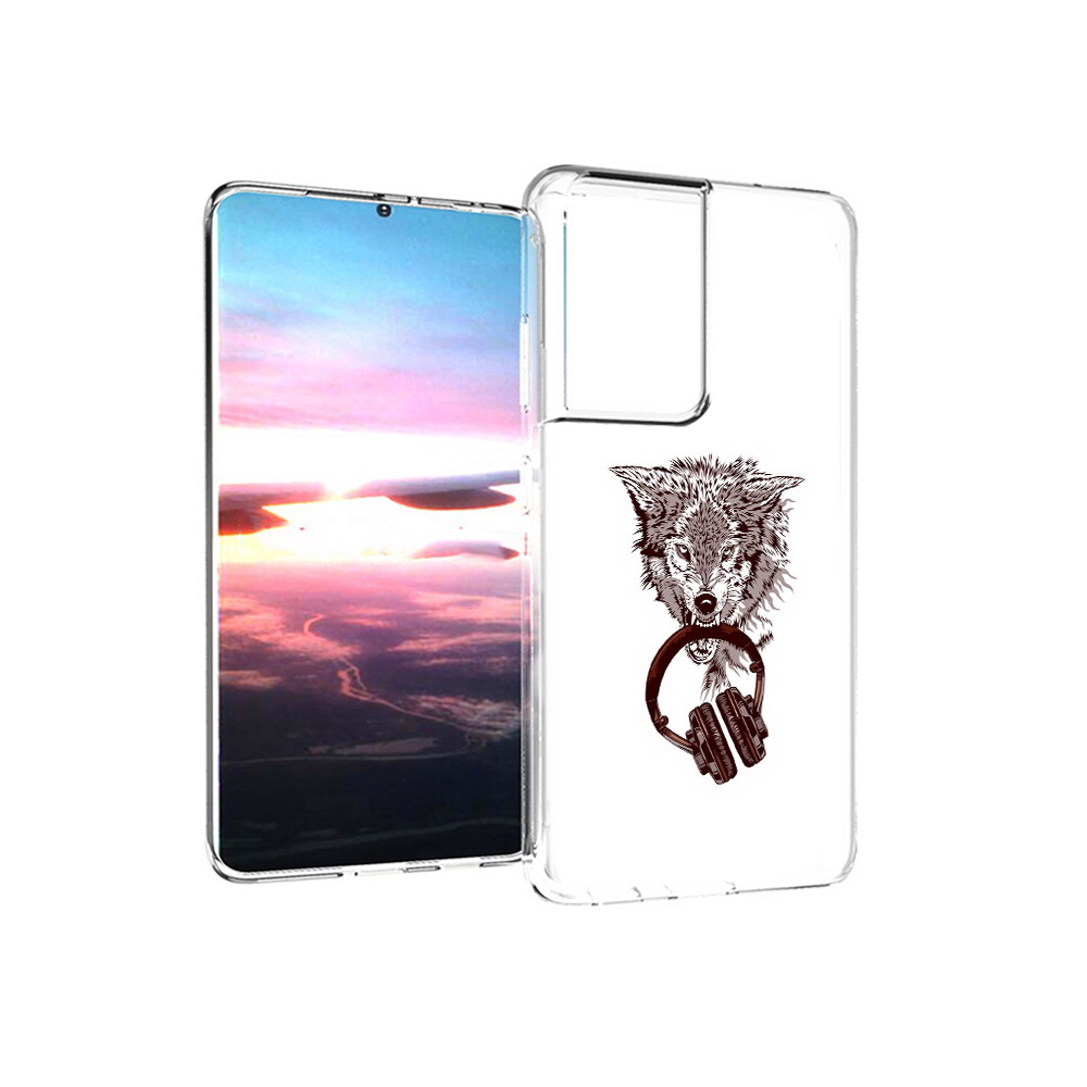 

Чехол MyPads Tocco для Samsung Galaxy S21 Ultra дикий волк (PT157307.497.325), Прозрачный, Tocco