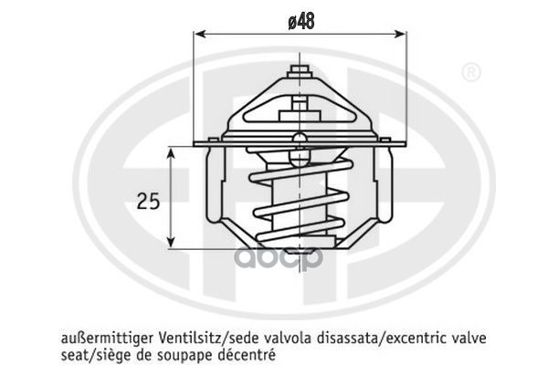 Термостат Ford Fiesta 1.4-1.6 01- / Focus 1.4-1.6 99-04 / Fusion 1.4-1.6 02- Era 350407