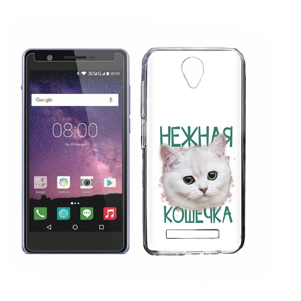 

Чехол MyPads Tocco для Philips S318 нежная кошечка, Прозрачный, Tocco