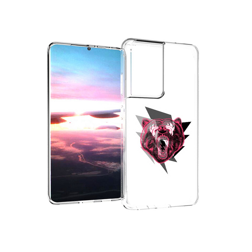 

Чехол MyPads Tocco для Samsung Galaxy S21 Ultra грозовой медведь (PT157307.497.301), Прозрачный, Tocco