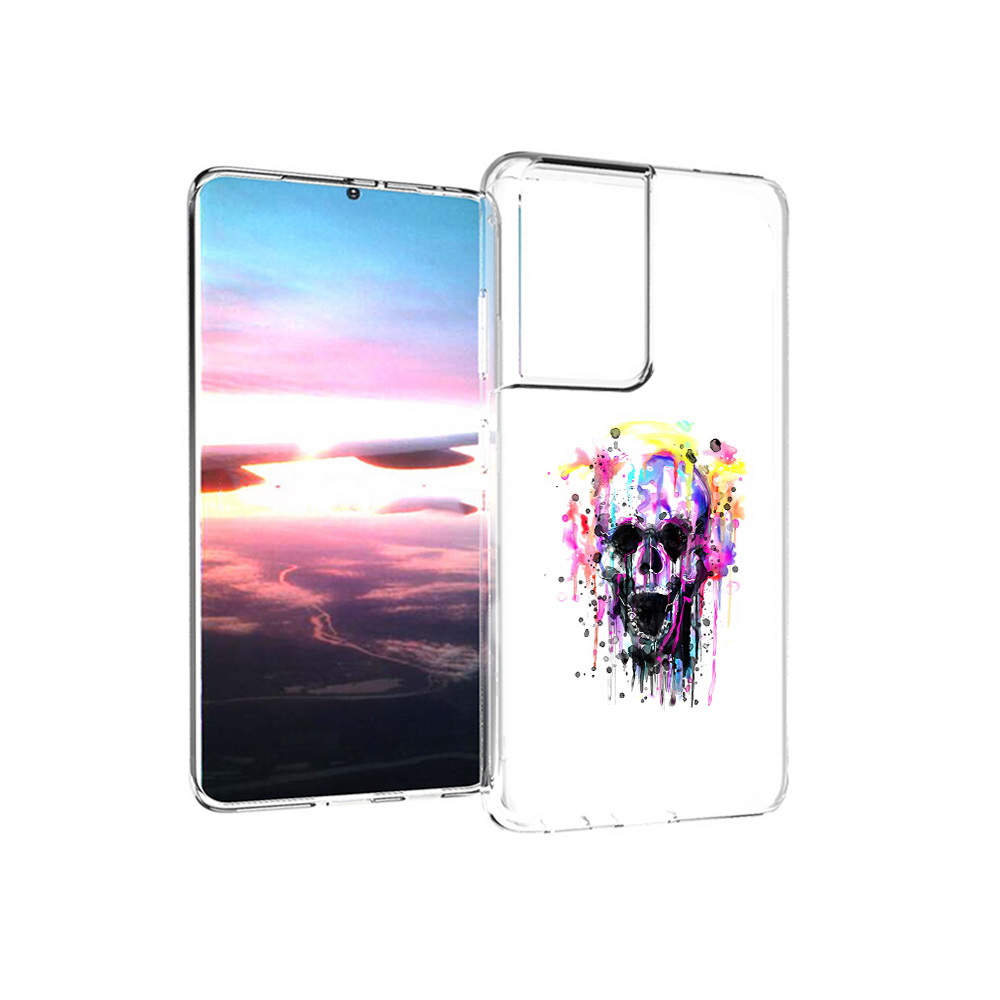 

Чехол MyPads Tocco для Samsung Galaxy S21 Ultra граффити череп (PT157307.497.298), Прозрачный, Tocco