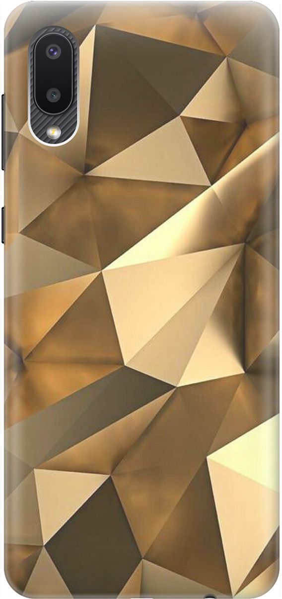 

Силиконовый чехол на Samsung Galaxy A02 "Бронзовые грани", Коричневый, 1526