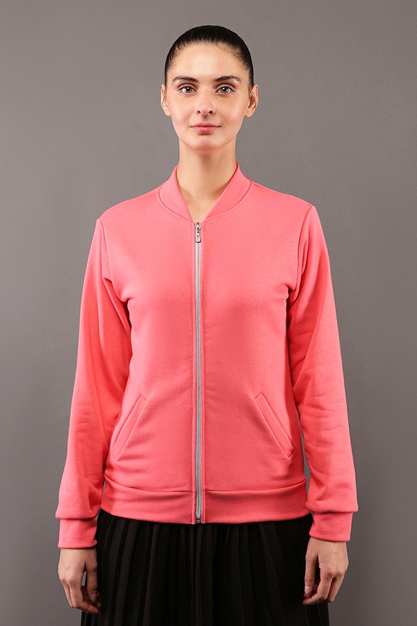 Бомбер женский Магазин Толстовок W-131-XXX-10-37-XX-W розовый 44 RU