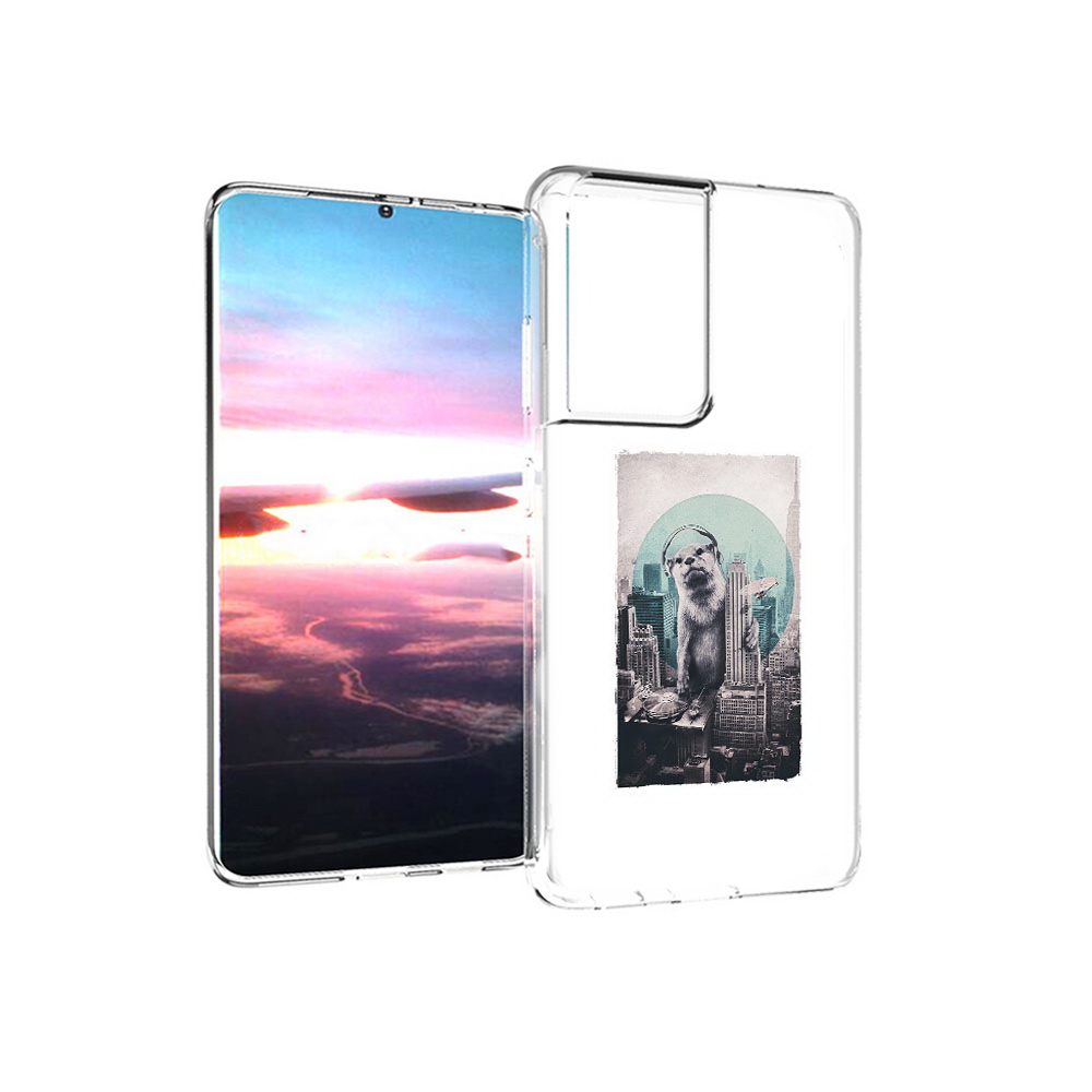 

Чехол MyPads Tocco для Samsung Galaxy S21 Ultra выдра в городе (PT157307.497.283), Прозрачный, Tocco