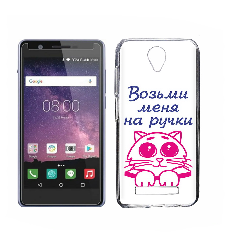 

Чехол MyPads Tocco для Philips S318 мяу, Прозрачный, Tocco