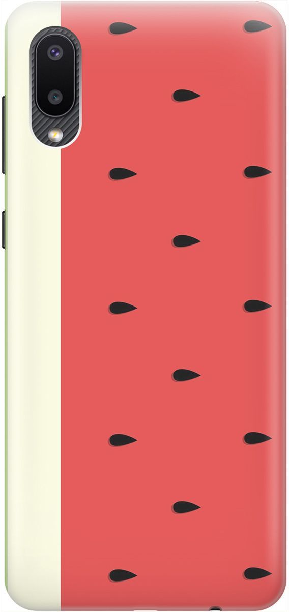 

Силиконовый чехол на Samsung Galaxy A02 "Арбуз", Белый;зеленый, 1962