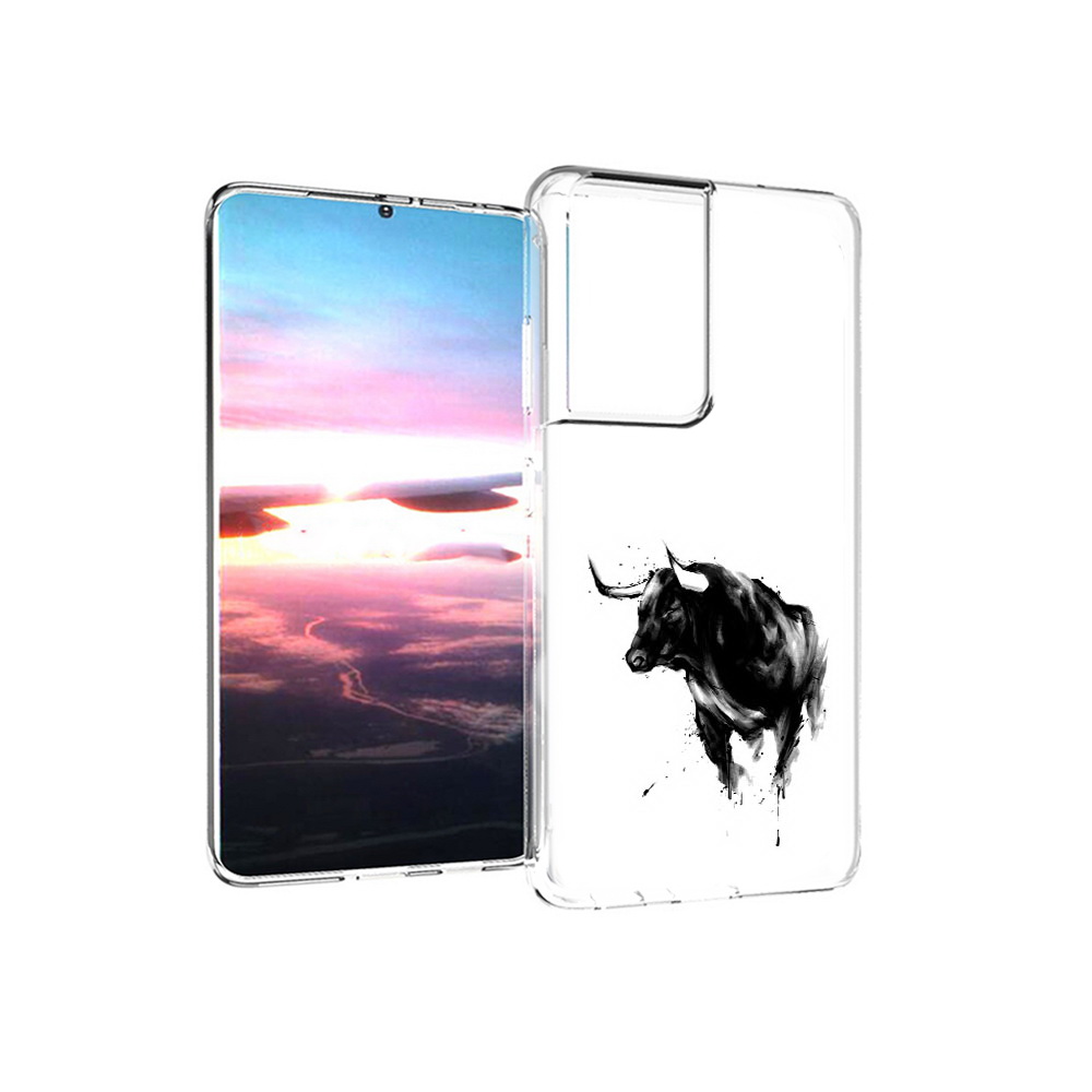 

Чехол MyPads Tocco для Samsung Galaxy S21 Ultra бык (PT157307.497.254), Прозрачный, Tocco