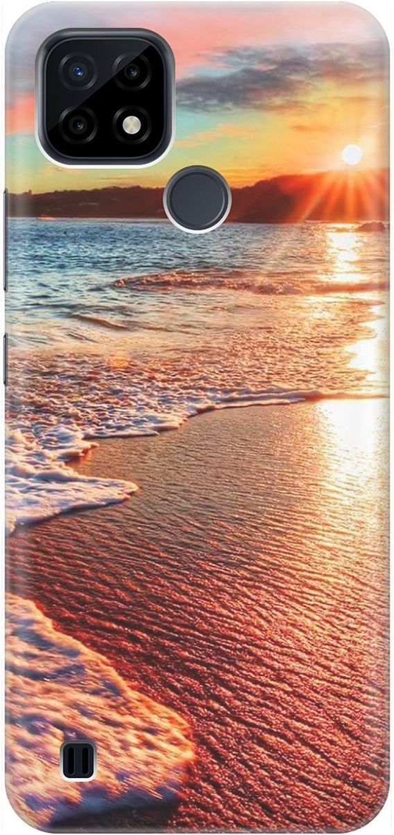 

Силиконовый чехол на realme C21 "Залитый светом пляж", Оранжевый;коричневый, 1523