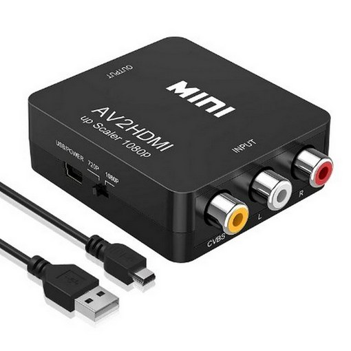 

Конвертер переходник NoBrand AV2HDMI Black, Черный, AV2HDMI