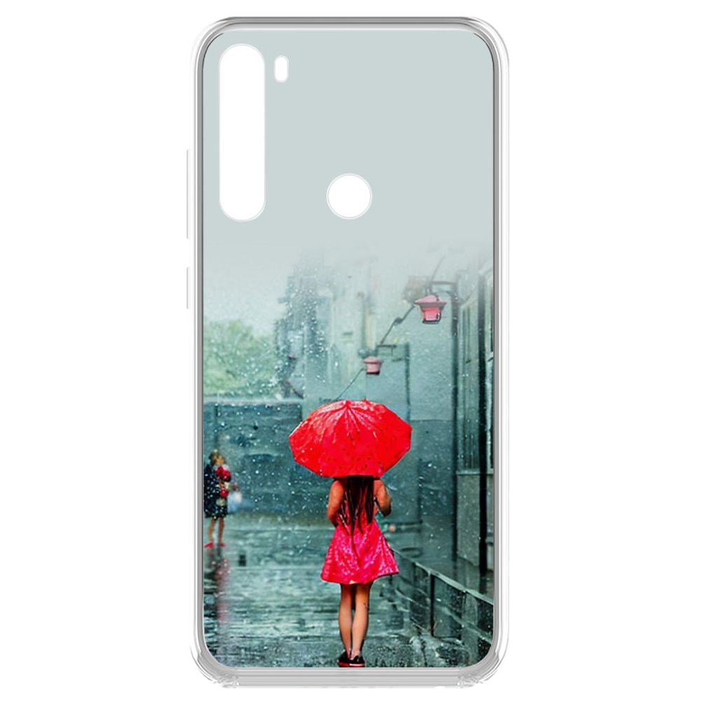 

Чехол-накладка Krutoff Clear Case Красный зонтик для Xiaomi Redmi Note 8, Прозрачный