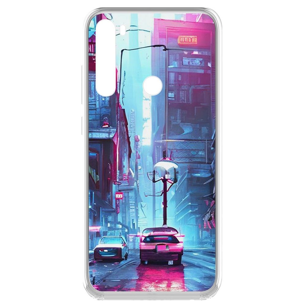 

Чехол-накладка Krutoff Clear Case Киберпанк Улица для Xiaomi Redmi Note 8, Прозрачный