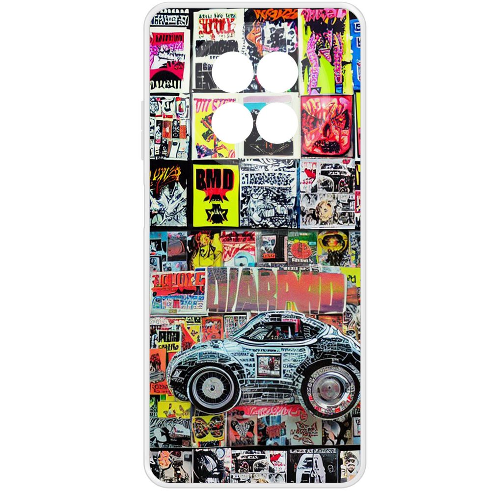 

Чехол-накладка Krutoff Clear Case Автопамфлет для Realme 13+ 5G, Прозрачный