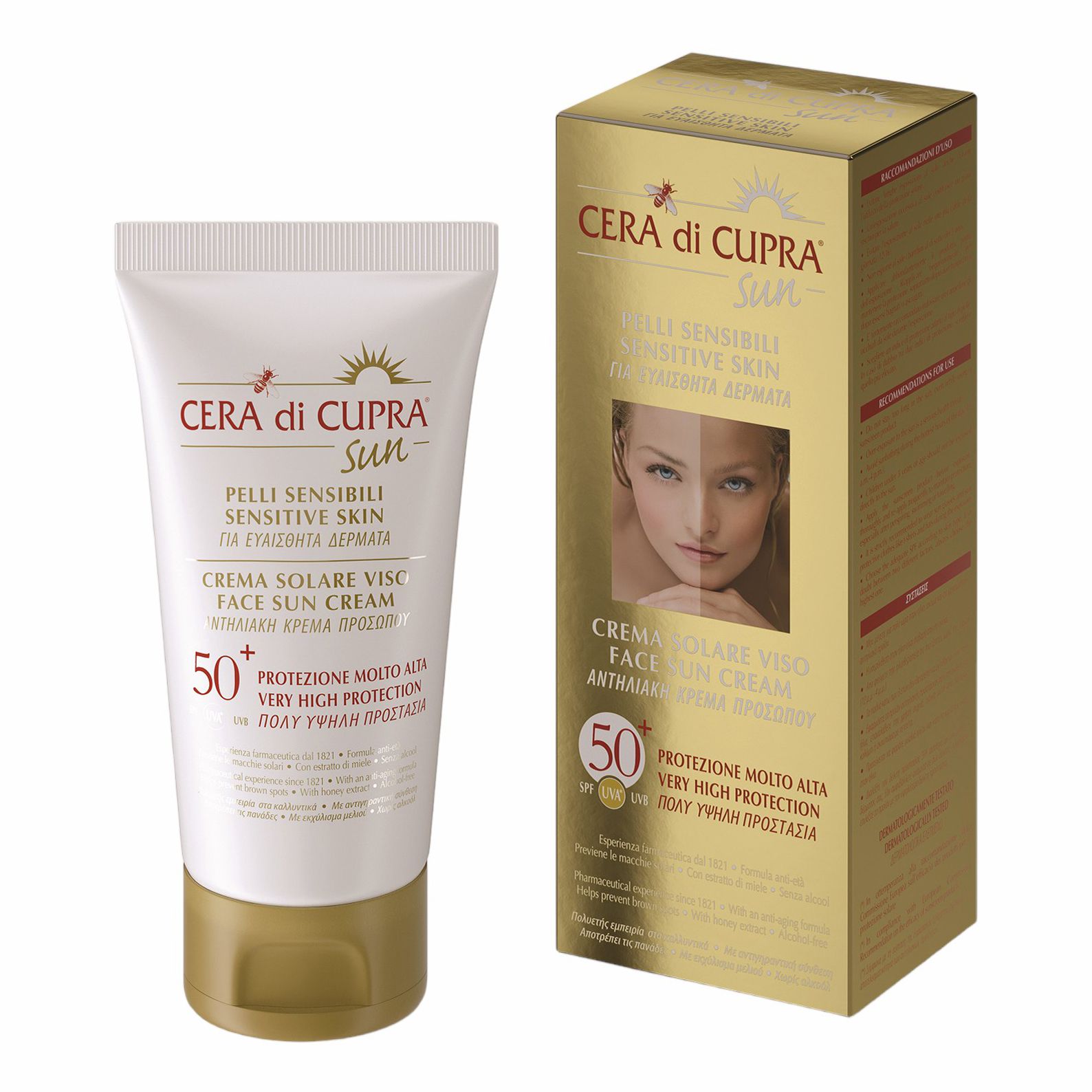 Солнцезащитный крем Cera di Cupra Sun fase cream для лица 50 SPF 75 мл