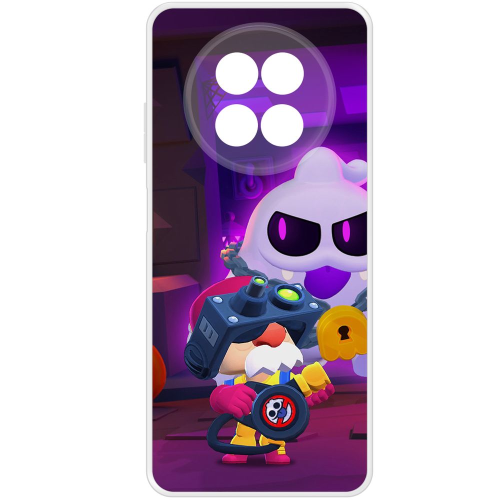 

Чехол-накладка Krutoff Clear Case Brawl Stars-Охотник за Скуиками Гэйл для Realme 13+ 5G, Прозрачный