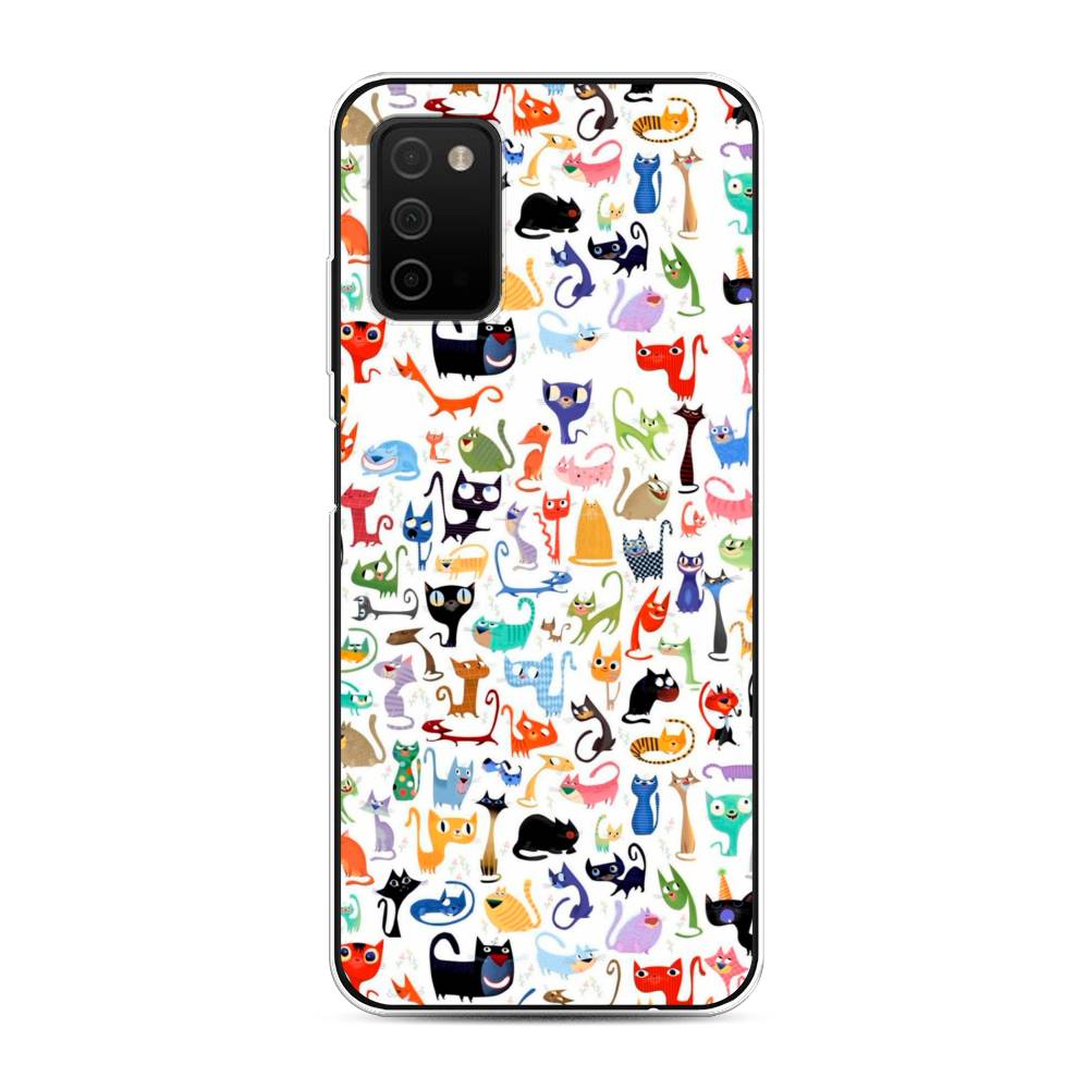 

Чехол на Samsung Galaxy A03s "Цветные коты", Разноцветный, 2103250-1