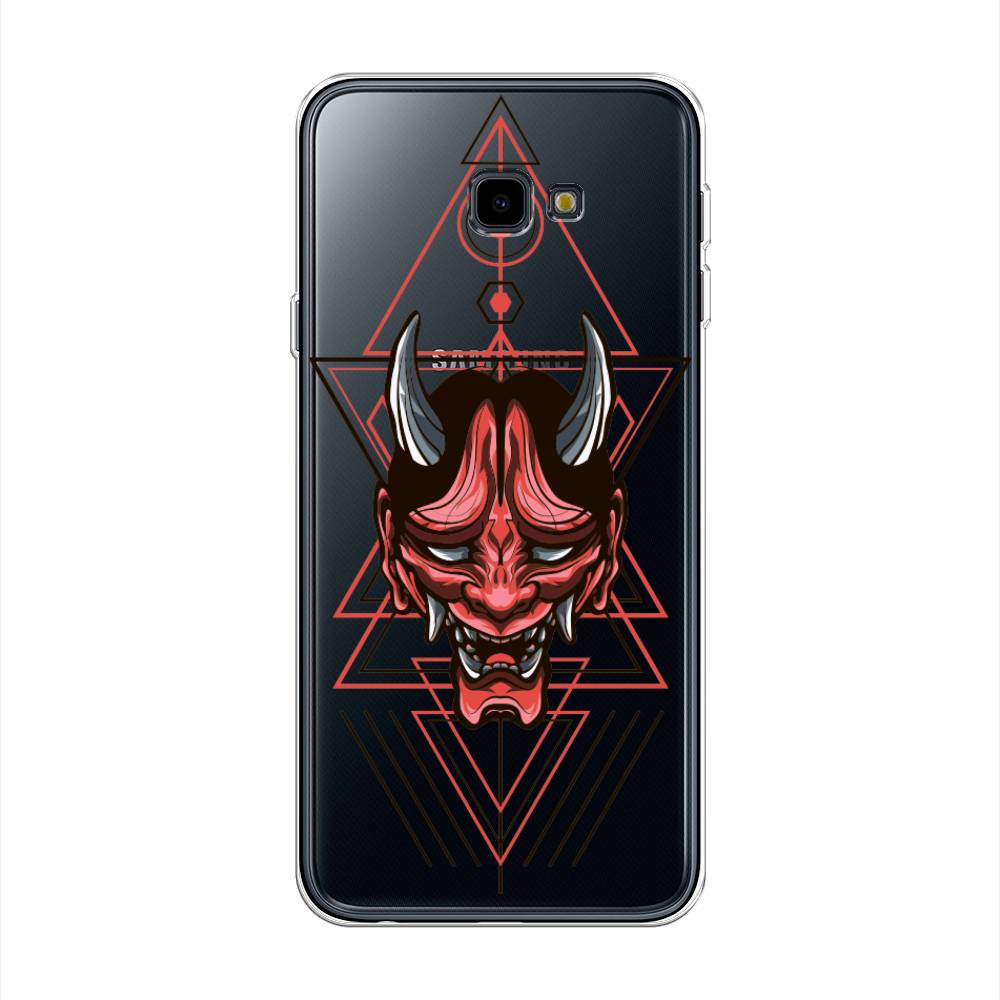 

Чехол на Samsung Galaxy J4 Plus 2018 "Hanya Oni mask", Серый;красный;черный, 26850-4