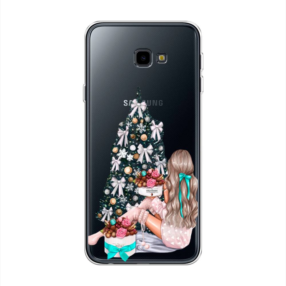 

Чехол на Samsung Galaxy J4 Plus 2018 "New Year", Зеленый;бежевый;голубой, 26850-5