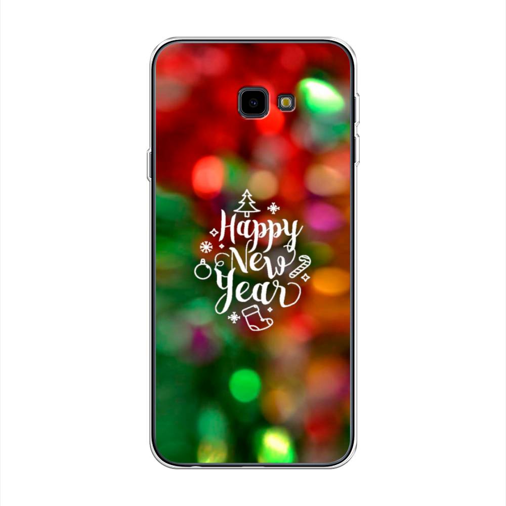 

Чехол на Samsung Galaxy J4 Plus 2018 "Новый Год на елке", Зеленый;красный;желтый, 26850-5