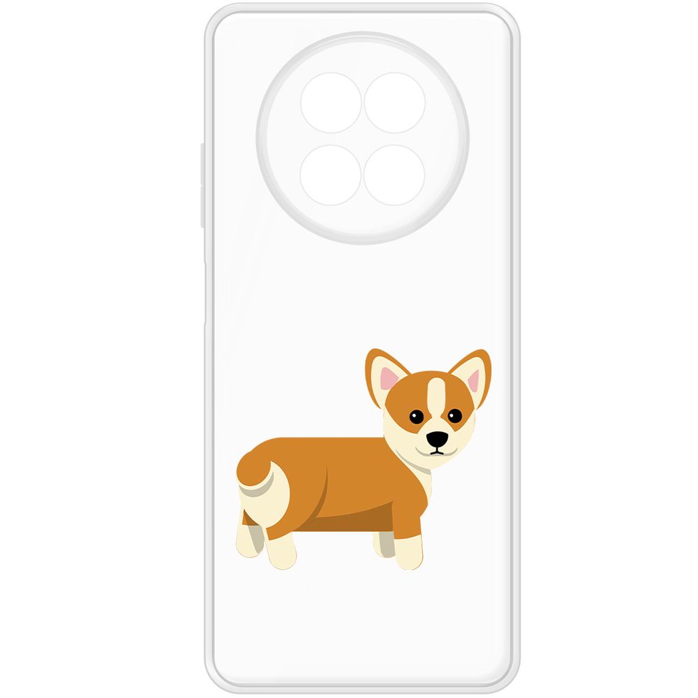 

Чехол-накладка Krutoff Clear Case Рисованный корги вид 1 для Realme 13+ 5G, Прозрачный