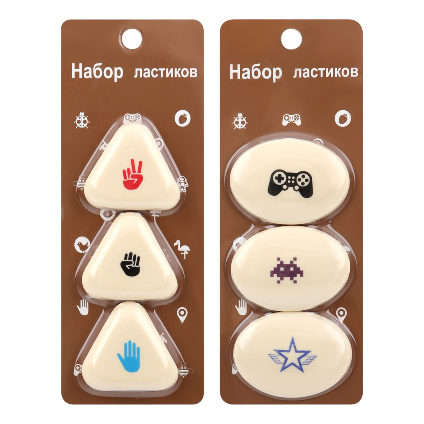 

Набор ластиков Лента Kids 3 шт в ассортименте, Белый