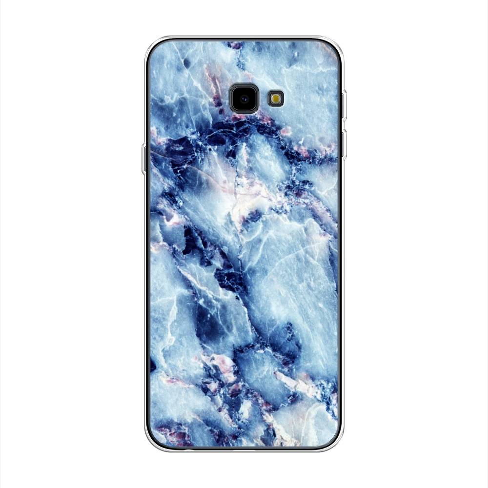 

Чехол на Samsung Galaxy J4 Plus 2018 "Мрамор с синими прожилками", Синий, 26850-3