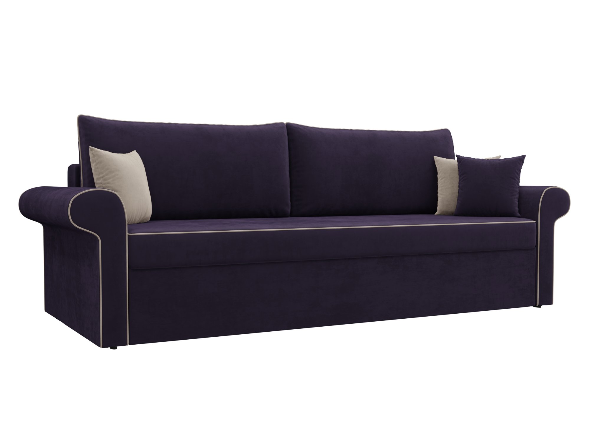 

Диван прямой Милфорд велюр фиолетовый, Диван прямой Милфорд