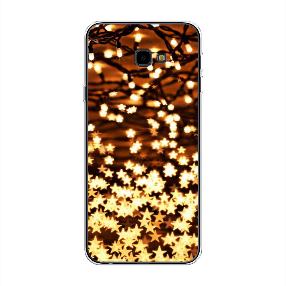 

Чехол на Samsung Galaxy J4 Plus 2018 "Новогодняя гирлянда", Золотистый, 26850-5