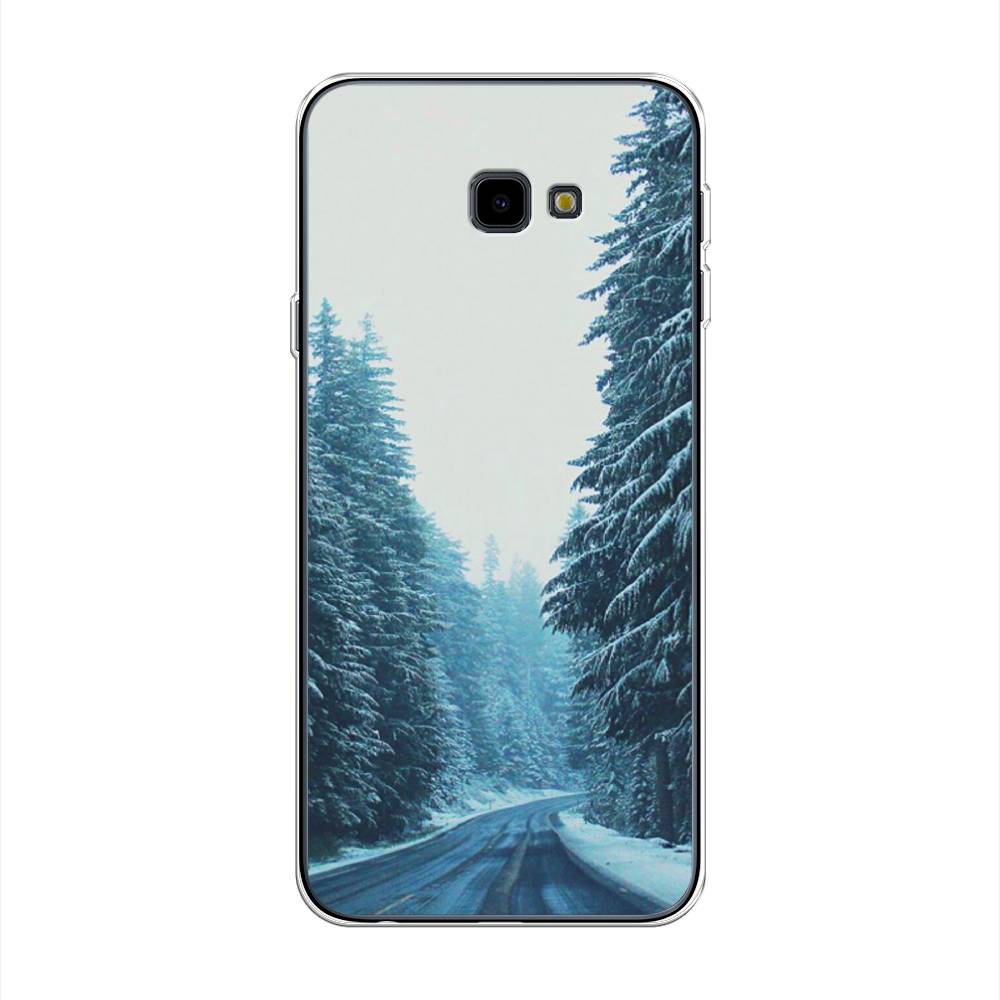 

Чехол на Samsung Galaxy J4 Plus 2018 "Зима 9", Бежевый;голубой;черный, 26850-2