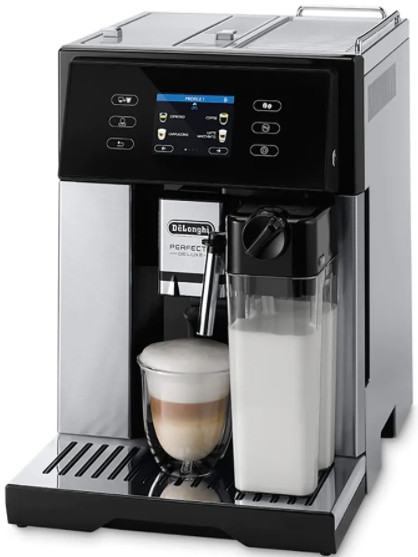 Автоматическая кофемашина DeLonghi Perfecta Deluxe ESAM460.80.MB, серебристый, черный