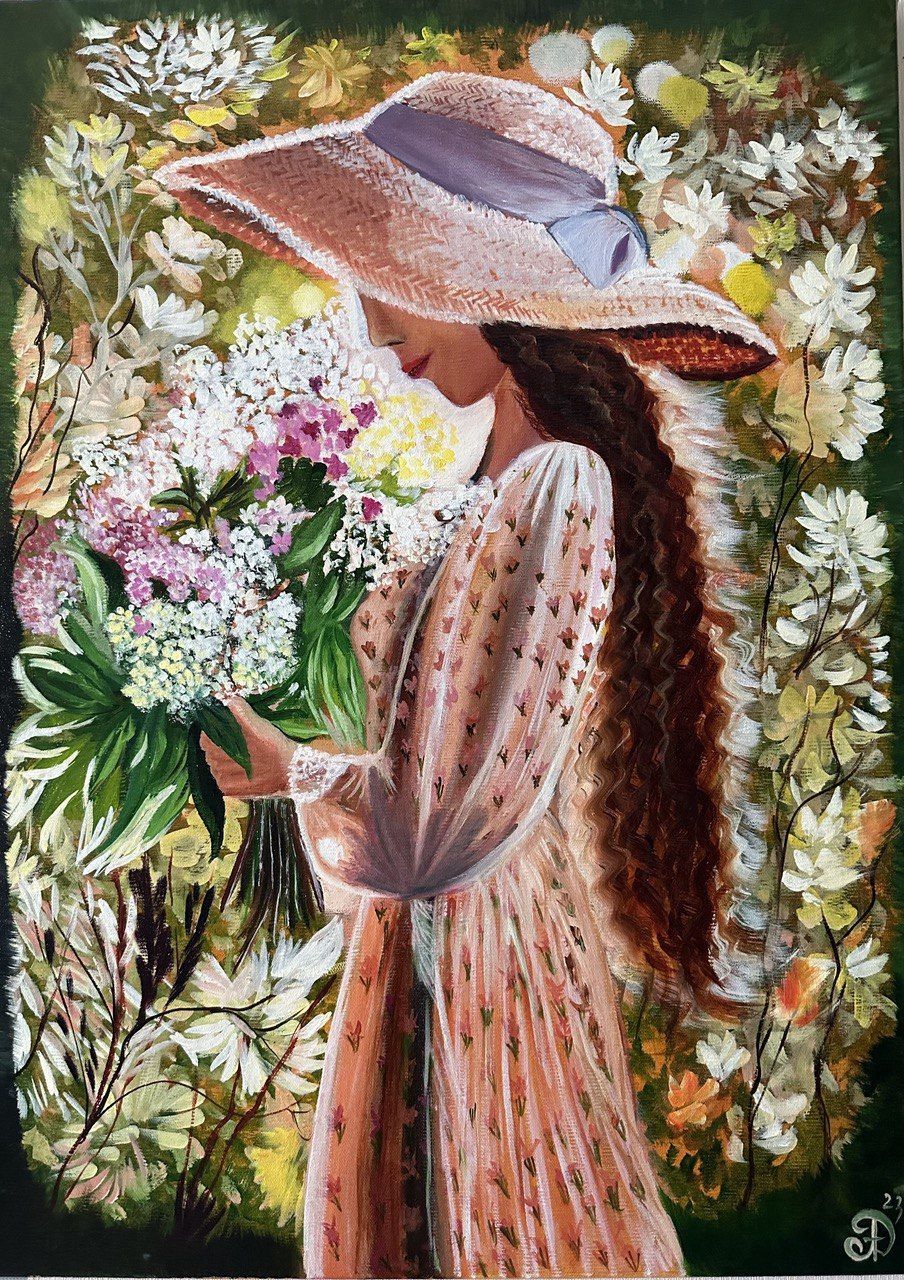 

Картина Художник А.В. Горохова Девушка в саду, 50*70