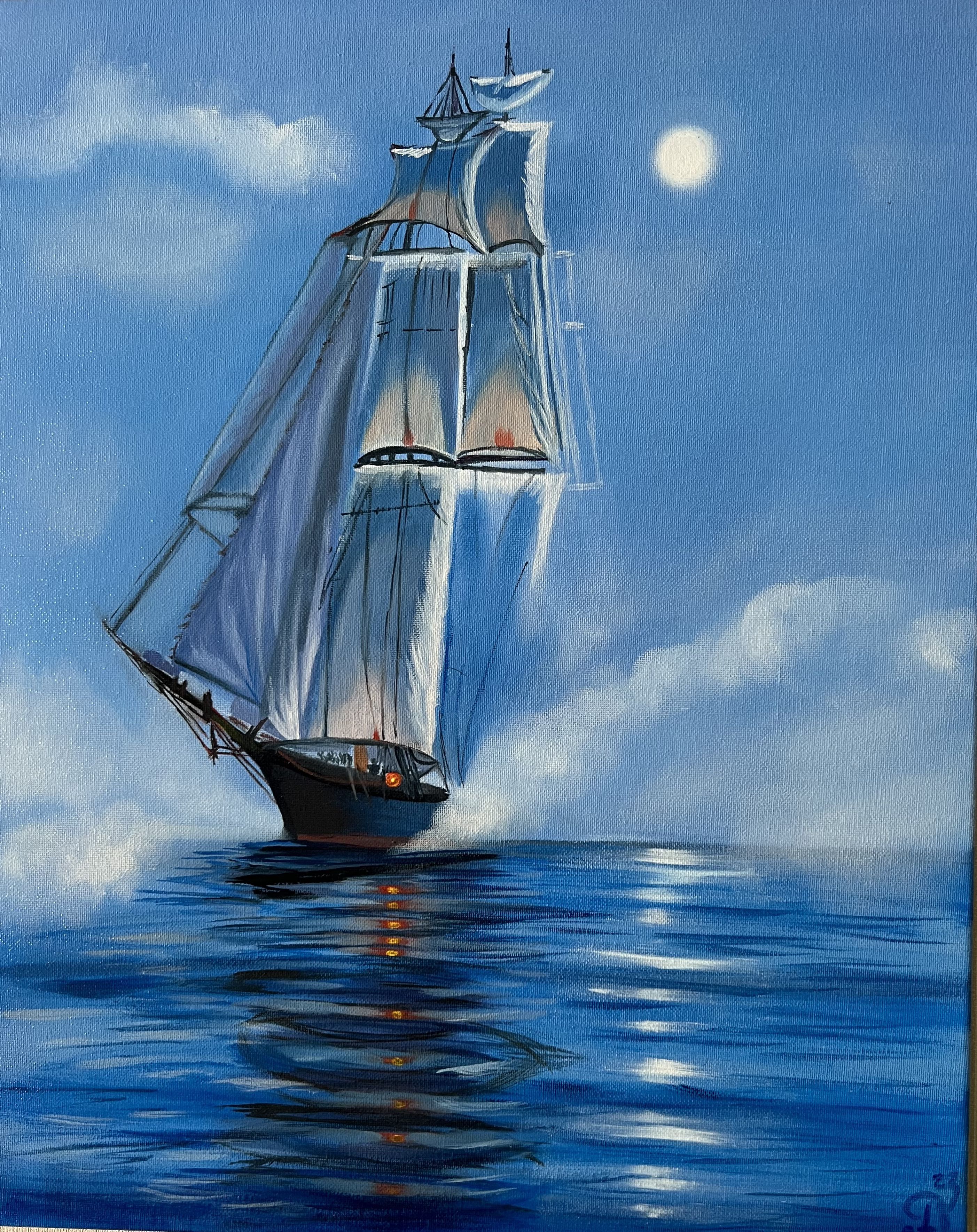 

Картина Художник А.В. Горохова Парусник в тумане, 40*50