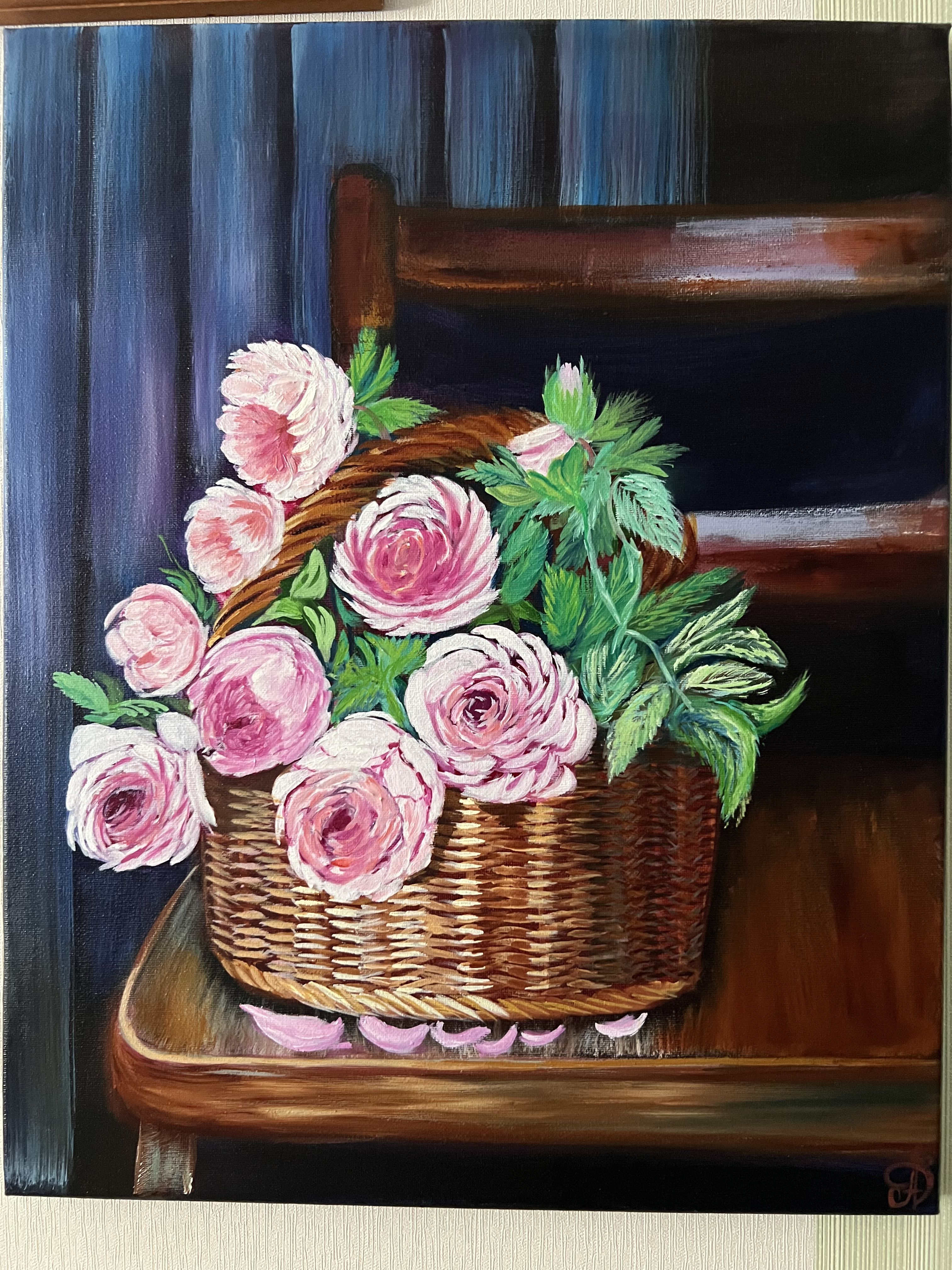 

Картина Художник А.В. Горохова Букет в корзине, 40*50