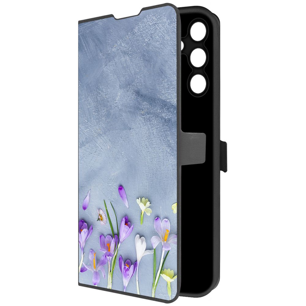 

Чехол-книжка Krutoff Eco Book для Samsung Galaxy A15 4G (A155) Цветочное настроение, Черный