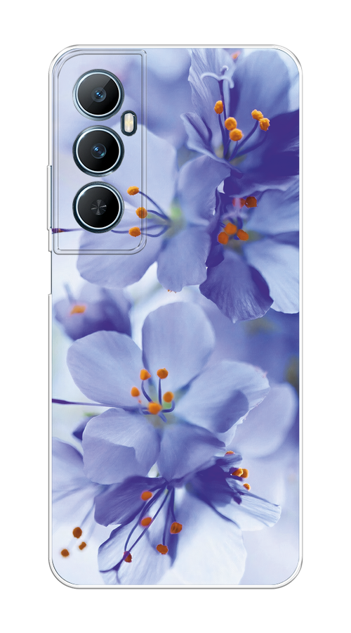 

Чехол на Realme C65 "Фиолетовые цветки", Фиолетовый;синий, 2516750-1
