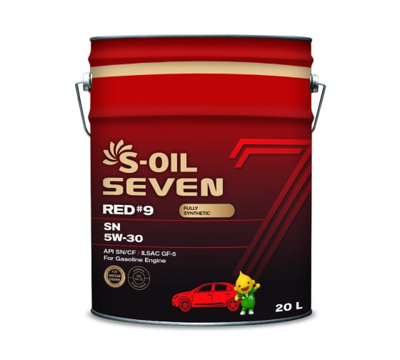 Моторное масло S-OIL синтетическое 7 RED #9 SN 5W30 20л