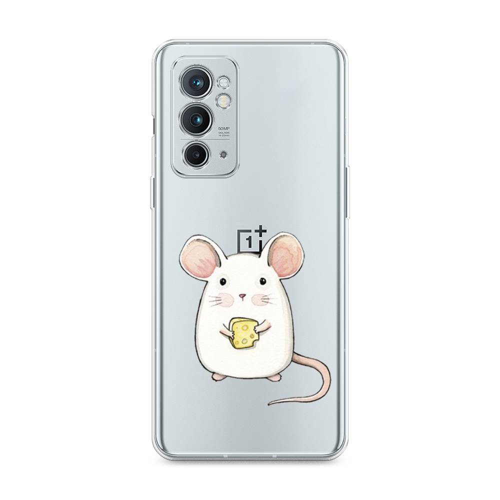 

Чехол Awog на OnePlus 9RT / ВанПлас 9RT "Мышка", Белый;розовый;прозрачный, 152050-1