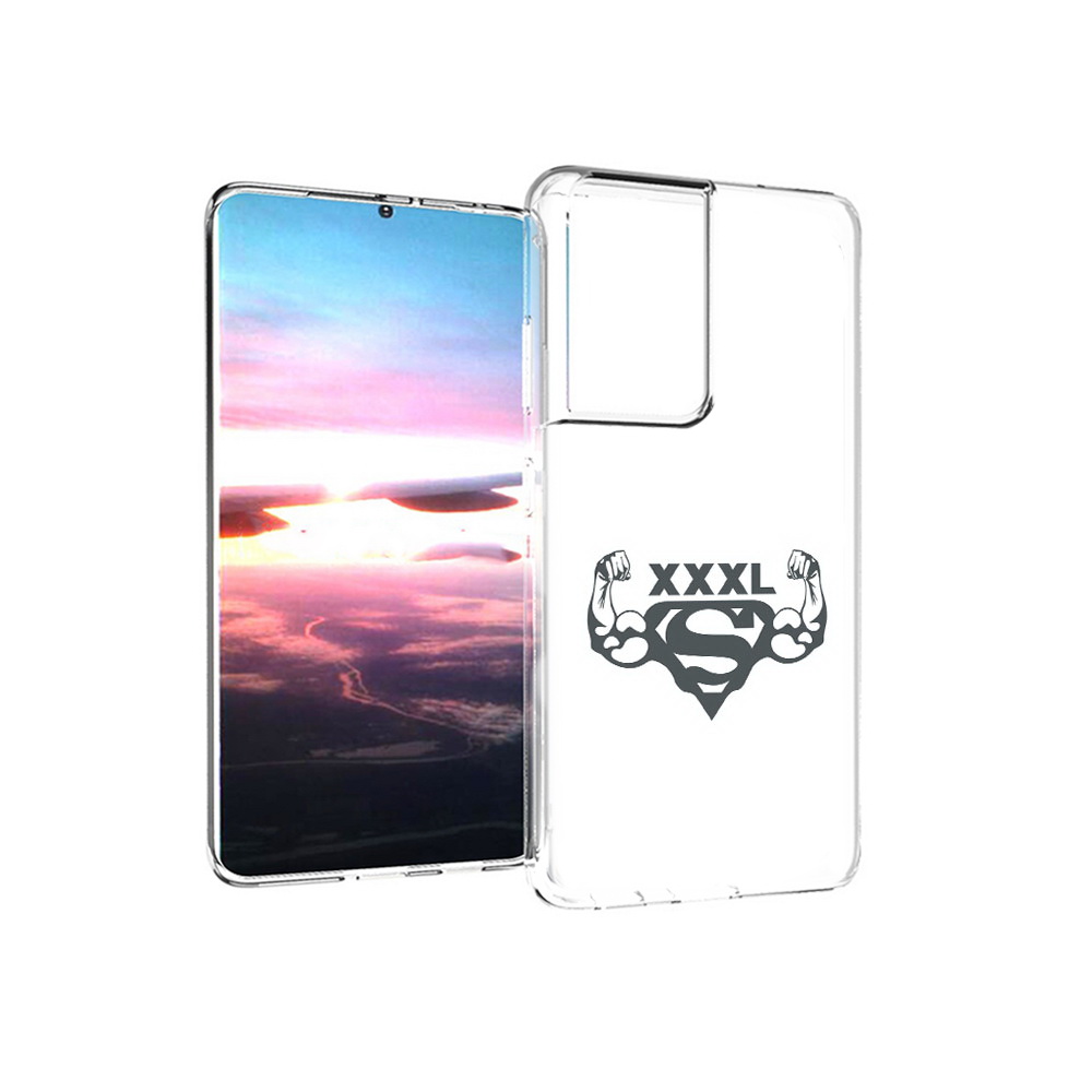 

Чехол MyPads Tocco для Samsung Galaxy S21 Ultra бодибилдинг супермен (PT157307.497.237), Прозрачный, Tocco