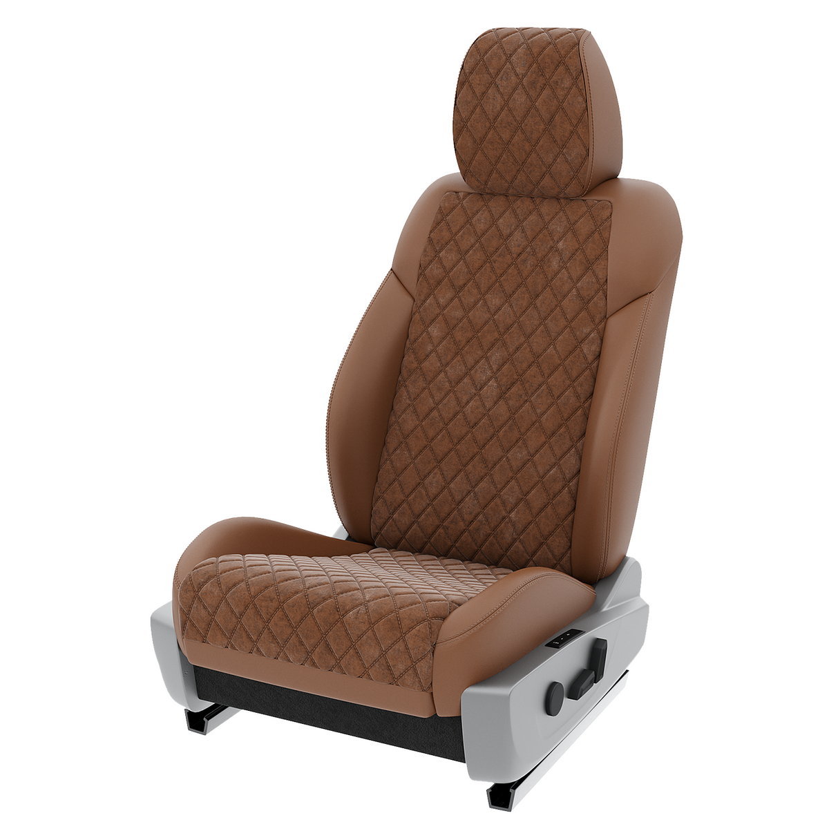 

Чехлы на сиденья Automobiler для Volkswagen Touareg A-A-1699F2S354 Алькантара ромб, Коричневый, A-A-1699