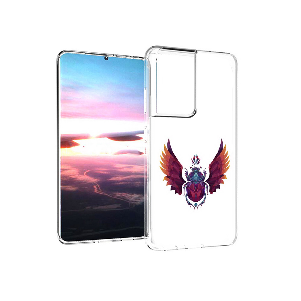 

Чехол MyPads Tocco для Samsung Galaxy S21 Ultra алмазный скоробей (PT157307.497.219), Прозрачный, Tocco