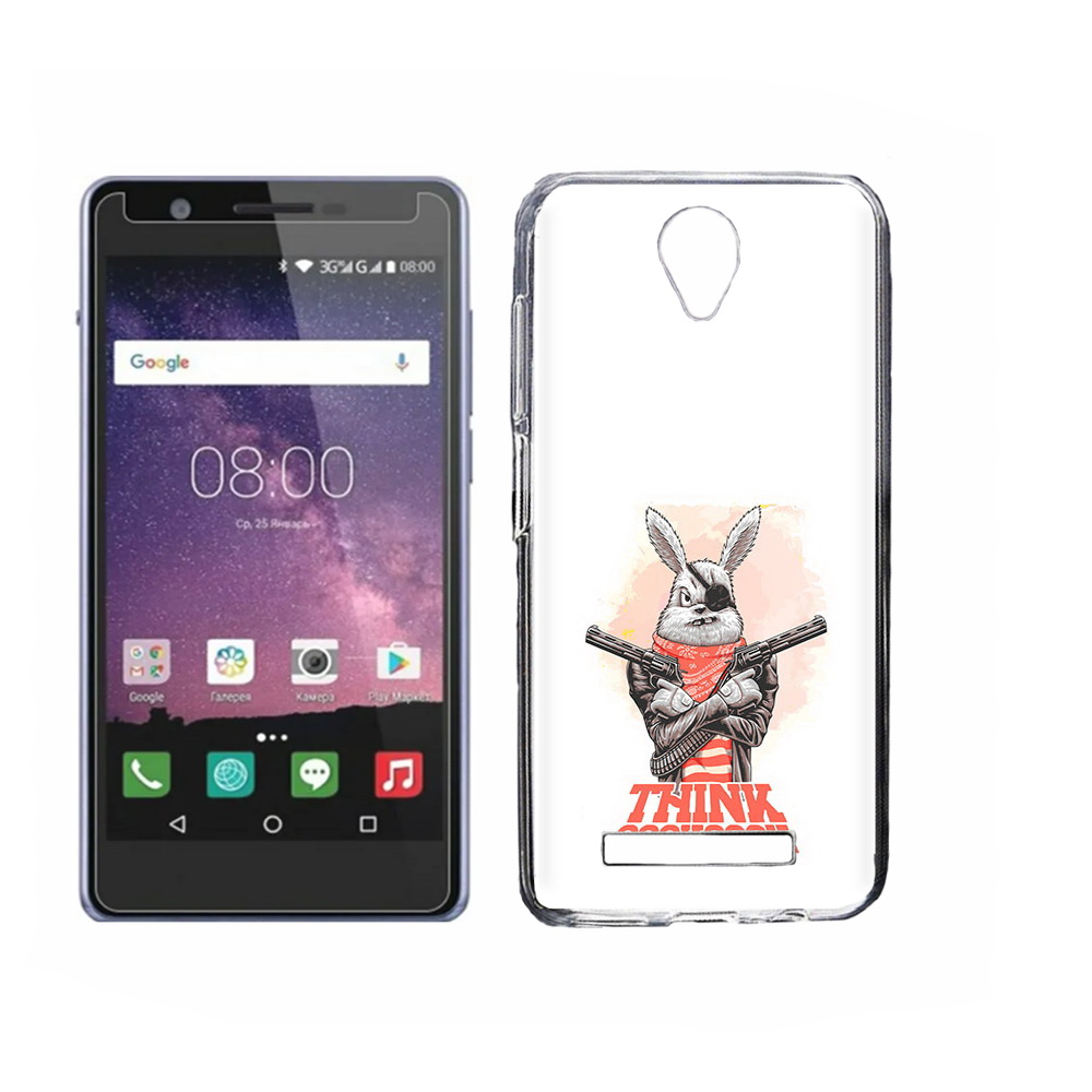 

Чехол MyPads Tocco для Philips S318 кролик пират, Прозрачный, Tocco