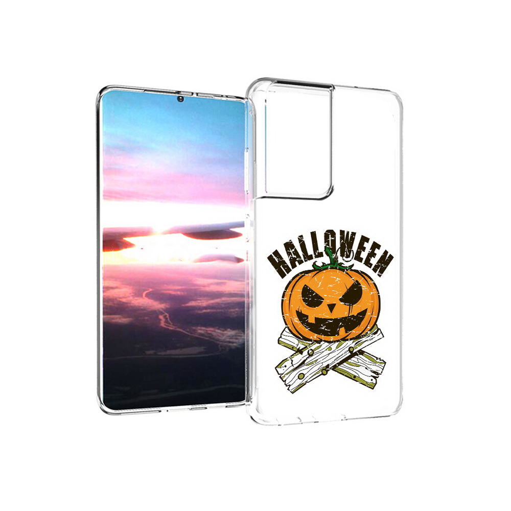 

Чехол MyPads Tocco для Samsung Galaxy S21 Ultra Хэллоуин доски тыква (PT157307.497.194), Прозрачный, Tocco