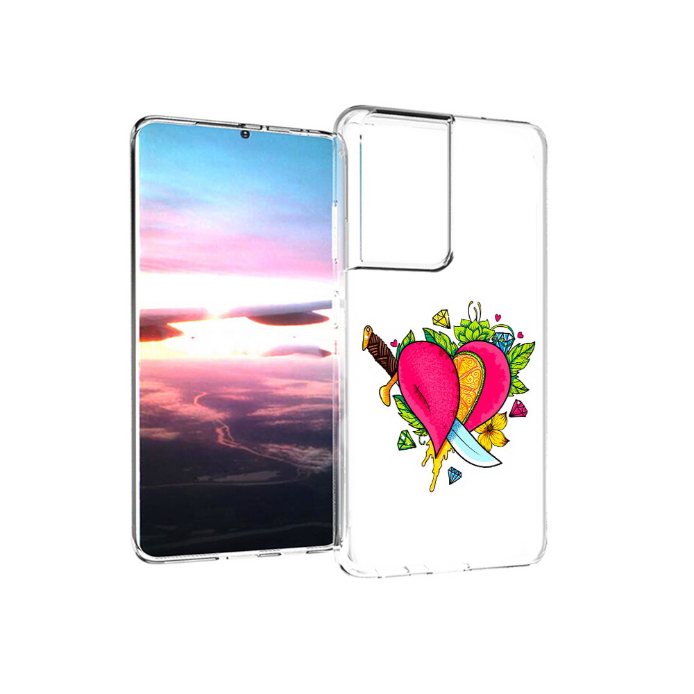

Чехол MyPads Tocco для Samsung Galaxy S21 Ultra Фруктовое сердце (PT157307.497.188), Прозрачный, Tocco